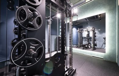 お洒落な空間でトレーニングのモチベーションも上がります。