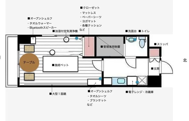 partire川崎レンタルサロンの間取り